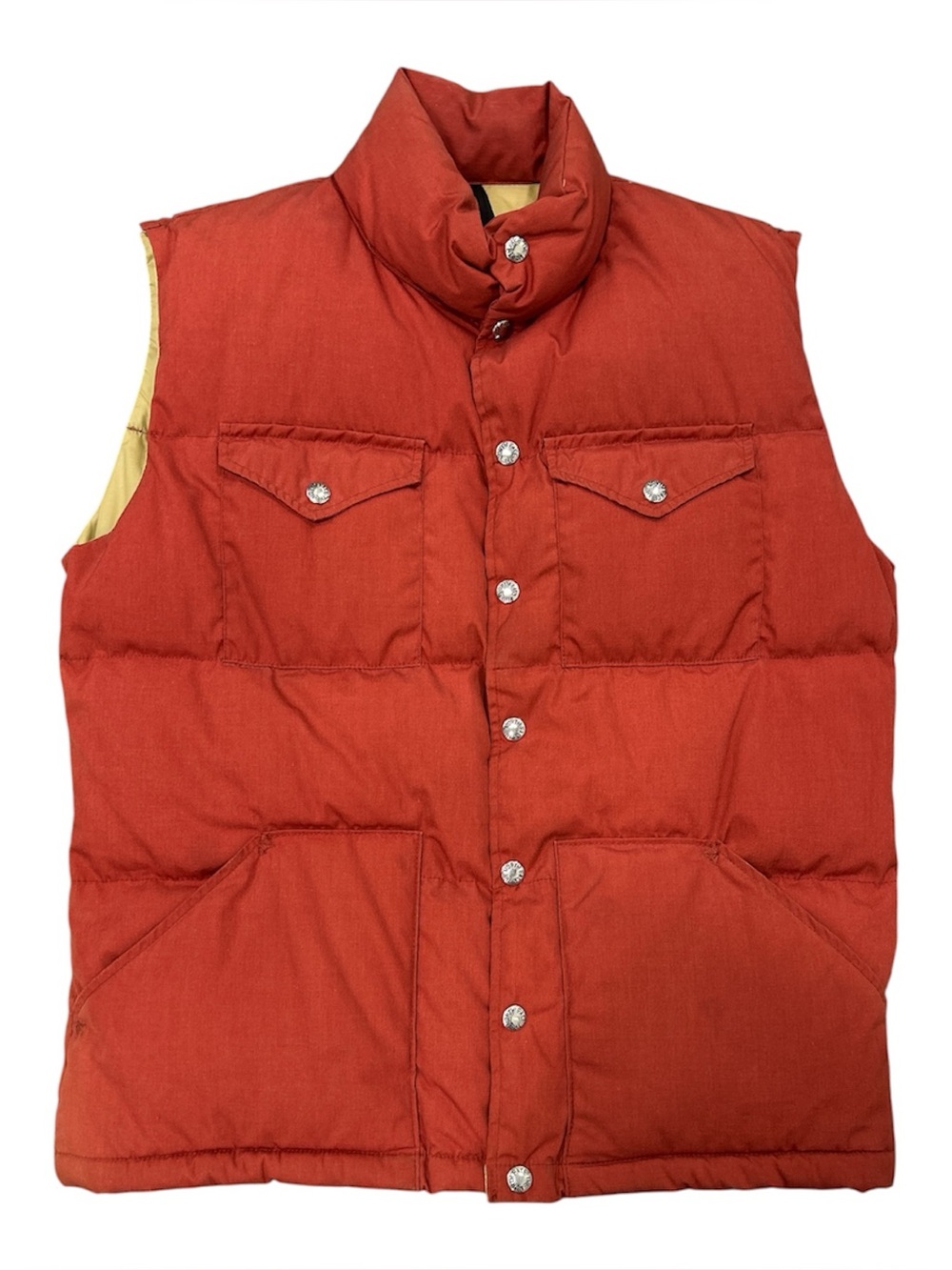 Vintage 70s The North Face Brown Label Red Down Puffer Vest Size: M